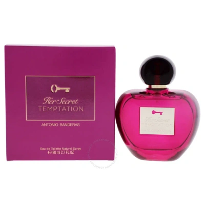 Antonio Banderas Her Secret Temptation For Women 2.7 oz Edt Spray In Pink