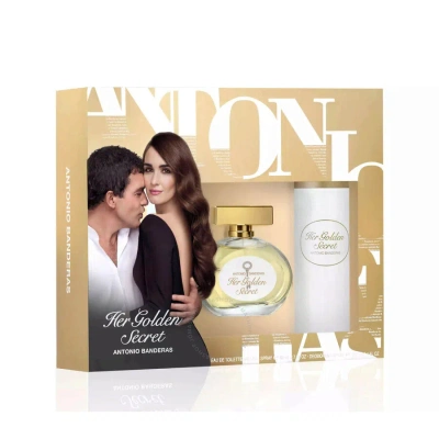 Antonio Banderas Kids'  Ladies Her Golden Secret Gift Set Fragrances 8411061045305 In Gold / Orange