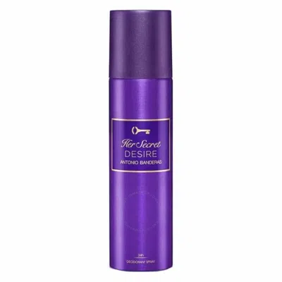 Antonio Banderas Ladies Her Secret Desire Deodorant Body Spray Spray 5.07 oz Bath & Body 84110619454 In Purple