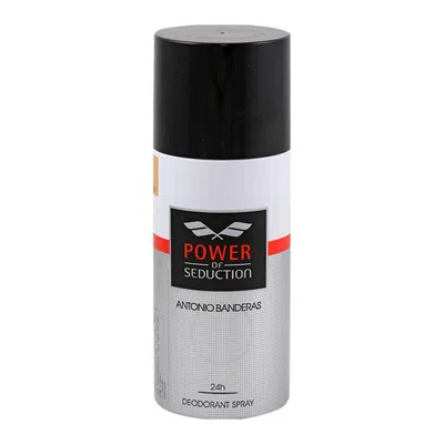 Antonio Banderas Men's Power Of Seduction For Men Deodorant Spray 5.0 oz Fragrances 8411061938232 In White