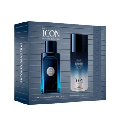 Antonio Banderas Men's The Icon Gift Set Fragrances 8411061045336 In Amber / Black / Violet