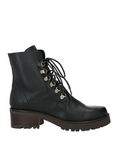 Antonio Barbato Woman Ankle Boots Black Size 7 Leather