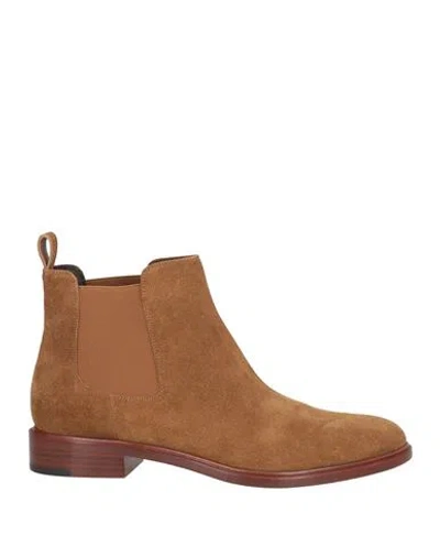 Antonio Barbato Woman Ankle Boots Camel Size 8 Leather In Brown