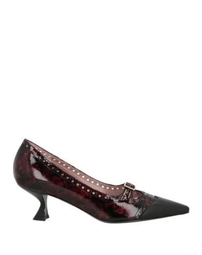 Antonio Barbato Woman Pumps Burgundy Size 8 Leather