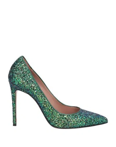 Antonio Barbato Woman Pumps Emerald Green Size 10.5 Leather