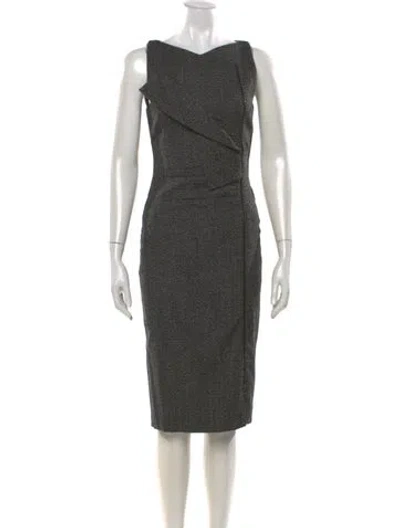 Pre-owned Antonio Berardi Alpaca Knee-length Dress In Grey
