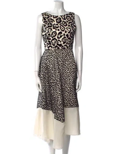 Pre-owned Antonio Berardi Animal Print Midi Length Dress In Multi
