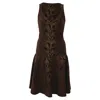 Antonio Berardi Antonio Barardi Brown Tiger Print Puff Dress In Animal Print Rayon In Multi