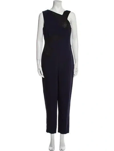 Pre-owned Antonio Berardi Asymmetrical Jumpsuit In Blue
