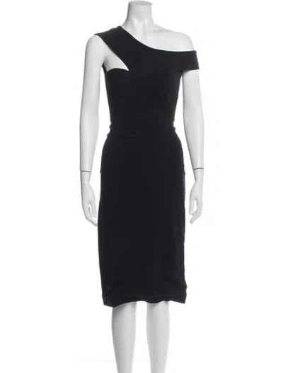 Pre-owned Antonio Berardi Asymmetrical Knee-length Dress In Black