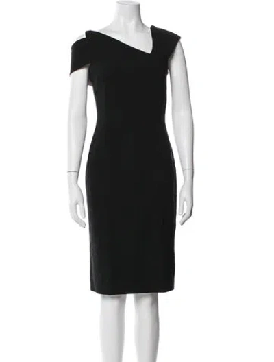 Pre-owned Antonio Berardi Asymmetrical Knee-length Dress In Black