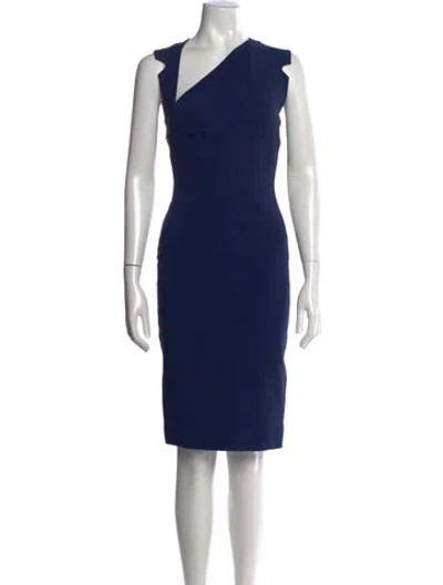 Pre-owned Antonio Berardi Asymmetrical Knee-length Dress In Blue