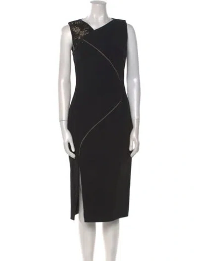 Pre-owned Antonio Berardi Asymmetrical Knee-length Dress W/ Tags In Black