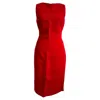 Antonio Berardi Back-zipped Midi Shift Dress In Red Viscose In Red