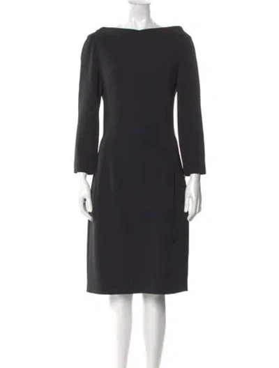 Pre-owned Antonio Berardi Bateau Neckline Knee-length Dress In Black