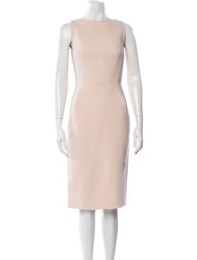 Pre-owned Antonio Berardi Bateau Neckline Knee-length Dress In Pink