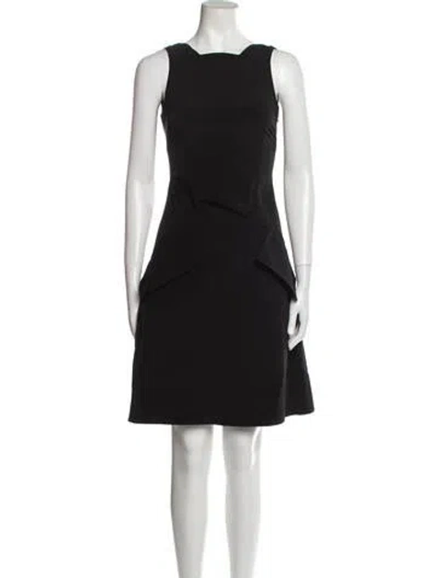 Pre-owned Antonio Berardi Bateau Neckline Mini Dress In Black