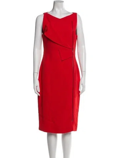 Pre-owned Antonio Berardi Cowl Neck Midi Length Dress In Multi