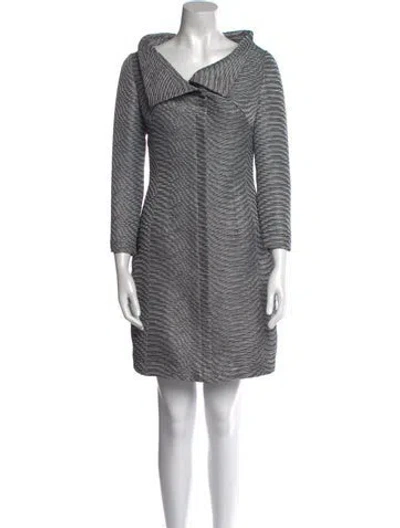 Pre-owned Antonio Berardi Cowl Neck Mini Dress In Gray
