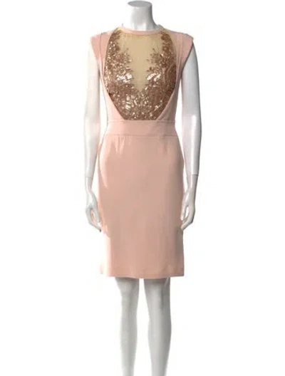 Pre-owned Antonio Berardi Crew Neck Knee-length Dress In Pink