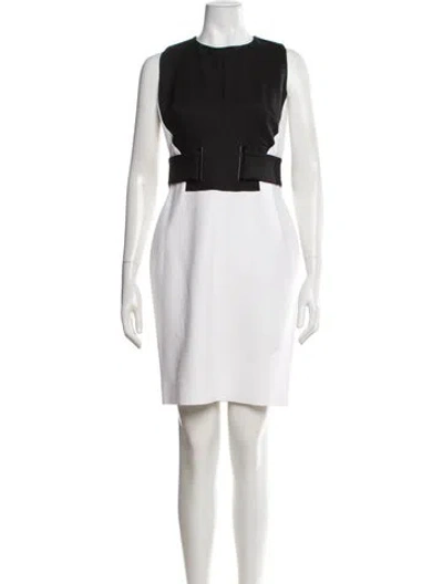 Pre-owned Antonio Berardi Crew Neck Knee-length Dress In White