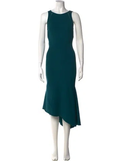 Pre-owned Antonio Berardi Crew Neck Midi Length Dress In Green