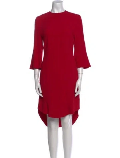 Pre-owned Antonio Berardi Crew Neck Midi Length Dress In Red
