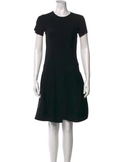Pre-owned Antonio Berardi Crew Neck Mini Dress In Black