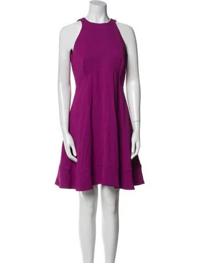 Pre-owned Antonio Berardi Crew Neck Mini Dress In Purple
