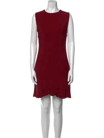 Pre-owned Antonio Berardi Crew Neck Mini Dress In Red