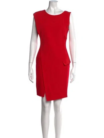 Pre-owned Antonio Berardi Crew Neck Mini Dress In Red