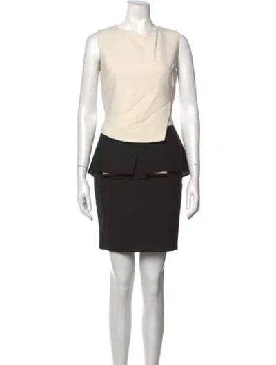 Pre-owned Antonio Berardi Crew Neck Mini Dress W/ Tags In Black