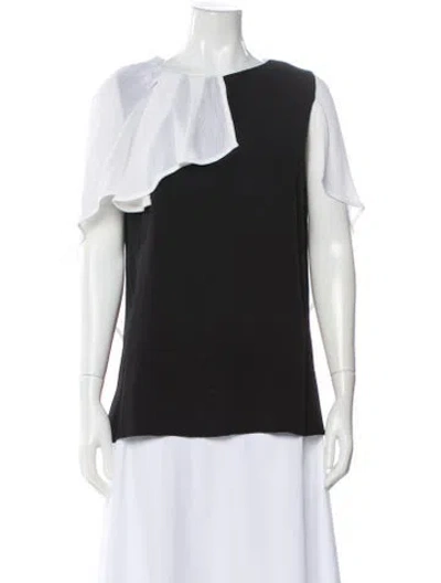 Pre-owned Antonio Berardi Crew Neck Short Sleeve Blouse In Multi