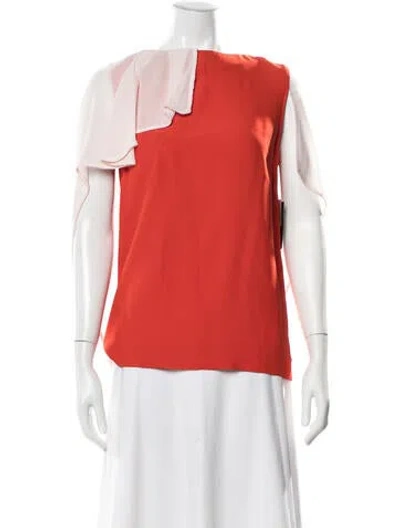Pre-owned Antonio Berardi Crew Neck Short Sleeve Top In Orange