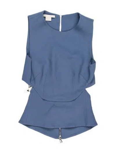 Pre-owned Antonio Berardi Crew Neck Sleeveless Top In Blue