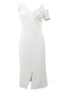 Antonio Berardi Embroidered Midi Dress In White