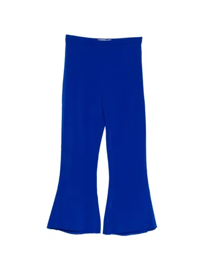 Antonio Berardi Flared Cropped Trousers In Blue