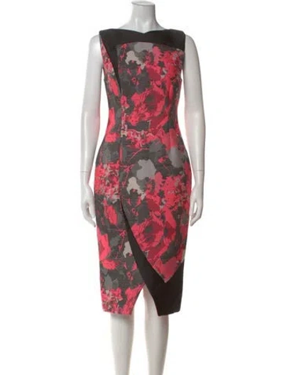 Pre-owned Antonio Berardi Floral Print Midi Length Dress In Multi
