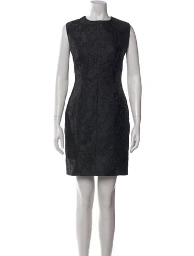 Pre-owned Antonio Berardi Lace Pattern Mini Dress In Black
