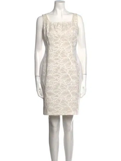 Pre-owned Antonio Berardi Lace Pattern Mini Dress In Neutral
