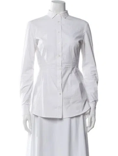 Pre-owned Antonio Berardi Long Sleeve Blouse In White