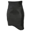 Antonio Berardi Mini High-waisted Waved Hem Skirt In Black Polyester In Black