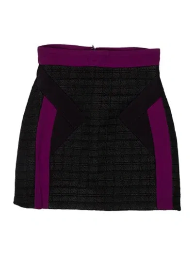 Pre-owned Antonio Berardi Patterned Mini Skirt In Purple