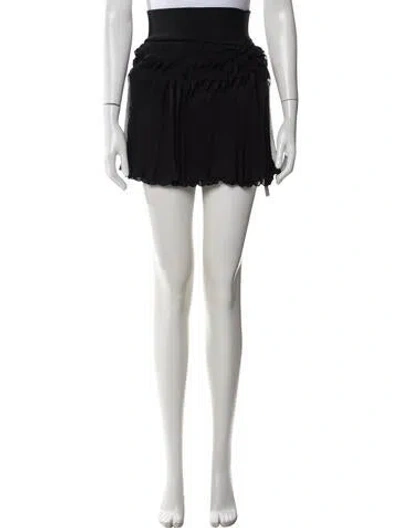 Pre-owned Antonio Berardi Pleated Accents Mini Skirt In Black