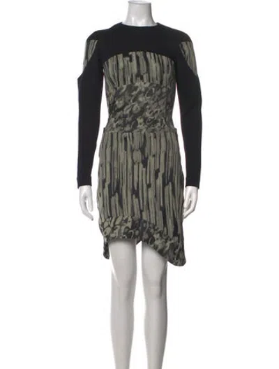 Pre-owned Antonio Berardi Printed Mini Dress In Black