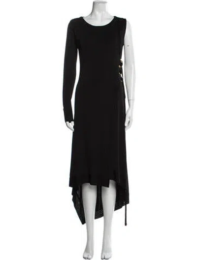 Pre-owned Antonio Berardi Scoop Neck Long Dress In Black