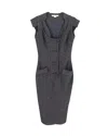 Antonio Berardi Sheath Dress In Grey Wool