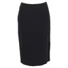 Antonio Berardi Side Zipped Midi Skirt In Black Rayon