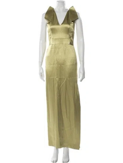 Pre-owned Antonio Berardi Silk Long Dress In Green
