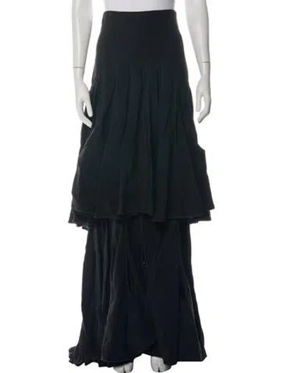 Pre-owned Antonio Berardi Silk Long Skirt W/ Tags In Black